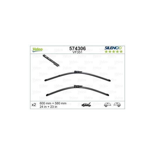 Valeo Silencio Flat Blade Set, Silencio X.Trm 574306 Wiper Blade | ML Performance US Car Parts