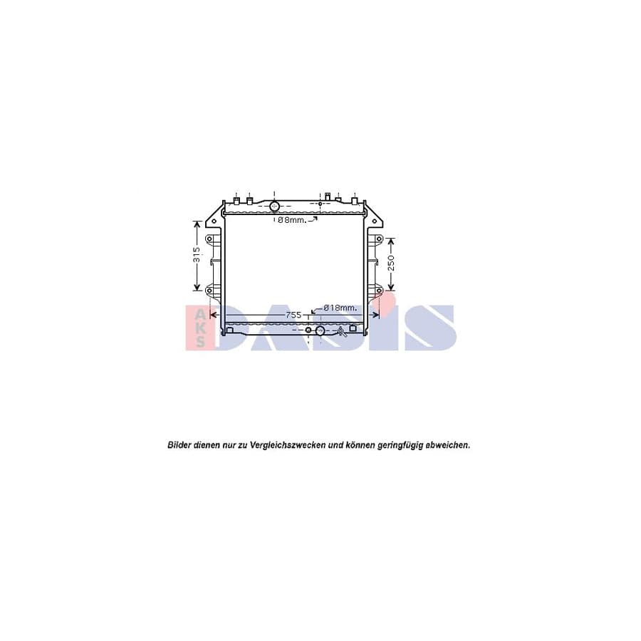 AKS Dasis 210190N Engine Radiator for Toyota Hilux VII Pickup