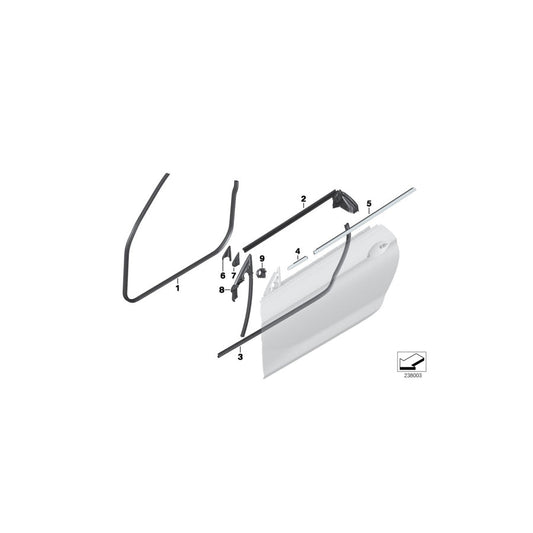 Genuine BMW 51337221179 F12 F13 Seal, Door Seam, Entry, Left (Inc. M6, 640i & 650iX 4.0) | ML Performance US