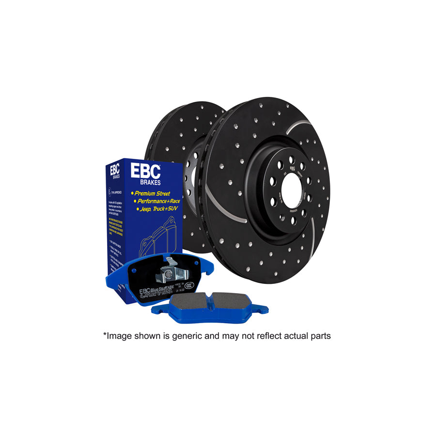 EBC PD14KR147 BMW E46 Bluestuff Rear Brake Pad & GD Disc Kit - ATE Caliper 1 | ML Performance US Car Parts