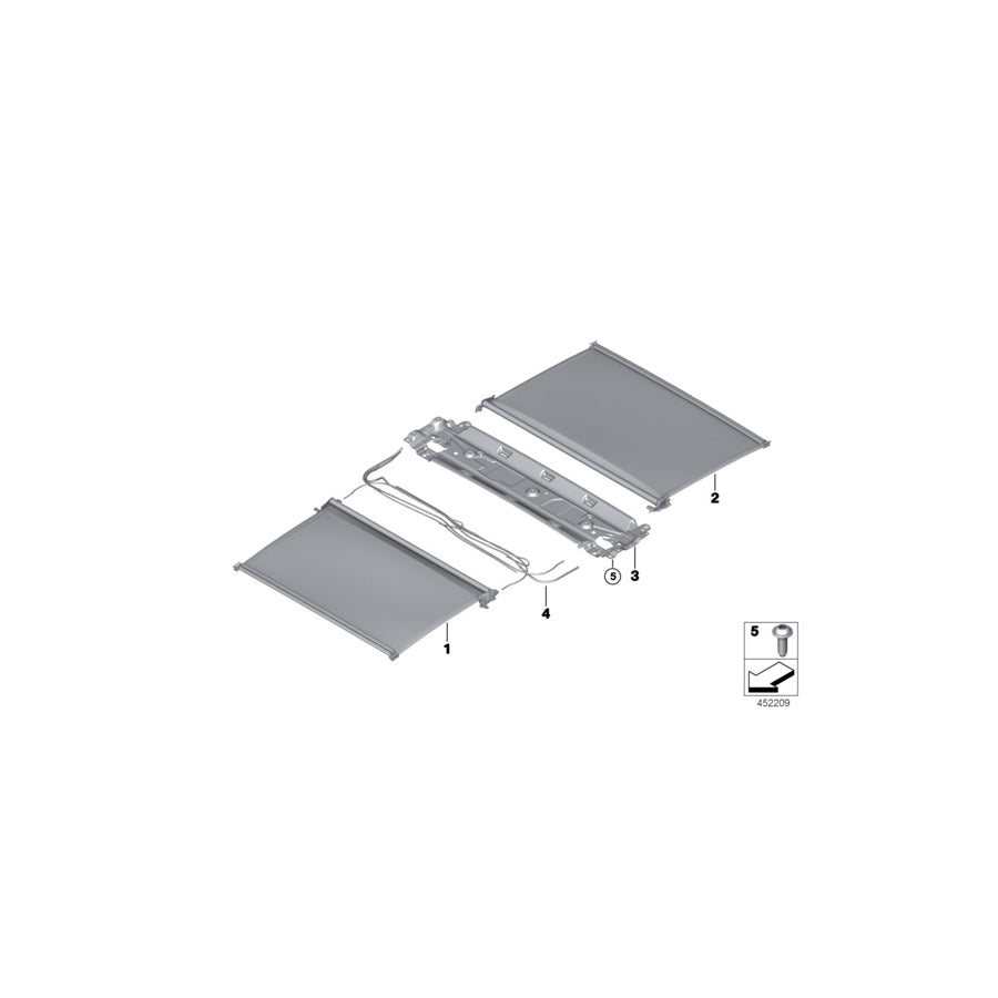 Genuine BMW 54107409181 G12 Roller Sunblind Front ELFENBEINWEISS (Inc. 750iX, 730Li & 740i) | ML Performance US Car Parts