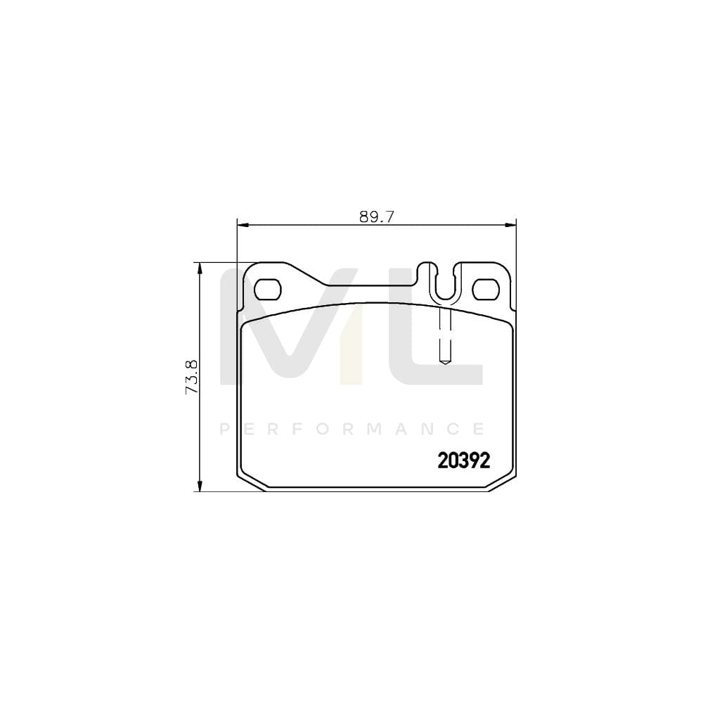 Hella 8DB 355 017-461 Brake Pad Set Prepared For Wear Indicator