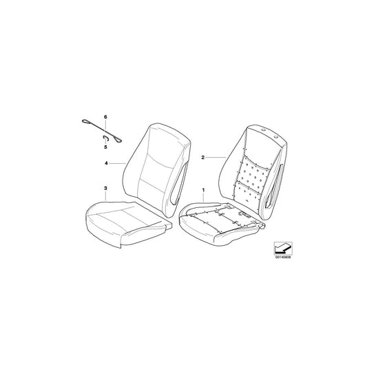 Genuine BMW 52107147687 E90 E91 Cover Backrest Vinyl Left BEIGE (Inc. 320d ed, 316d & 323i) | ML Performance US Car Parts