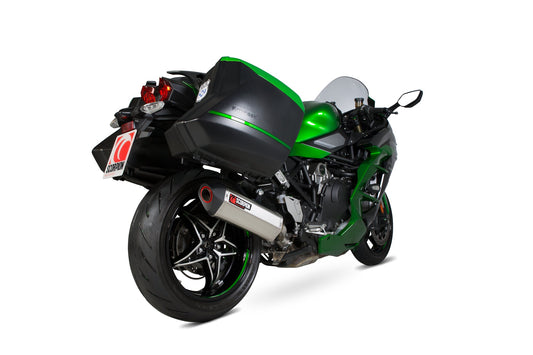 Scorpion RKA122SEO Kawasaki Serket Parallel Slip-On - Brushed Stainless Steel Sleeve (Ninja H2-SX / H2-SX SE) | ML Performance US US