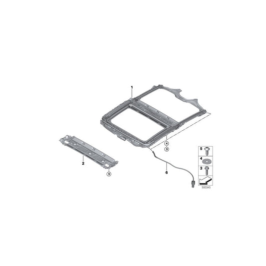 Genuine BMW 54107409146 G12 Cover, Roller Type (Inc. 750iX, 745eX & 745LeX) | ML Performance US Car Parts