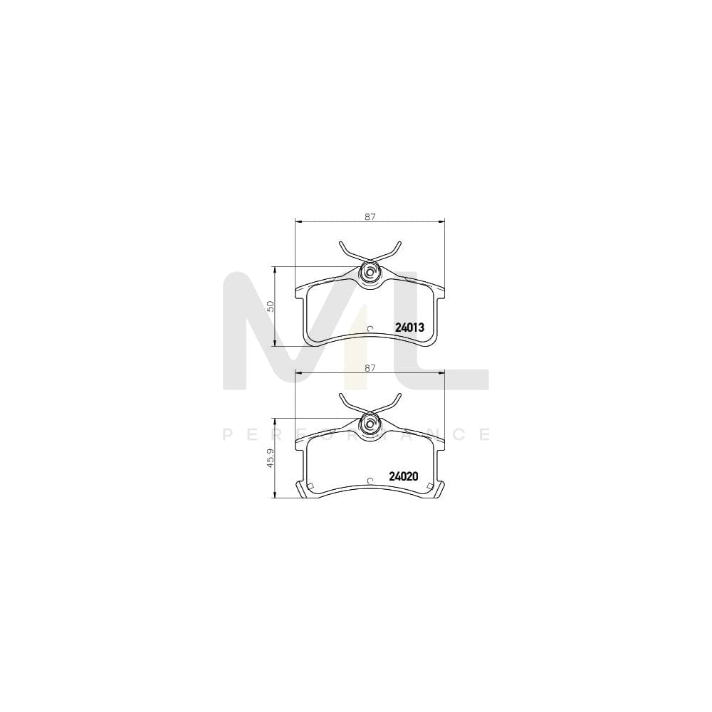 Hella 8DB 355 011-511 Brake Pad Set Not Prepared For Wear Indicator