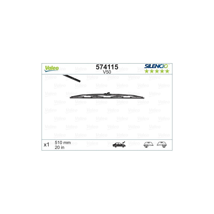 Valeo Silencio Standard 574115 Wiper Blade | ML Performance US Car Parts