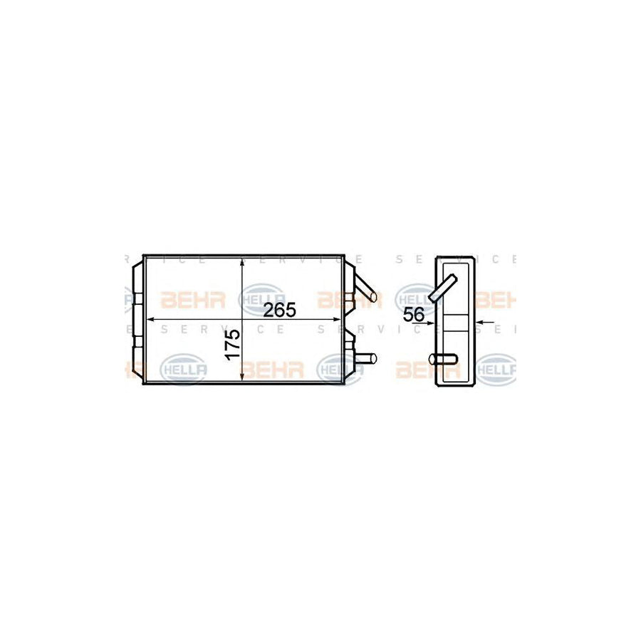 Hella 8FH 351 308-751 Heater Matrix