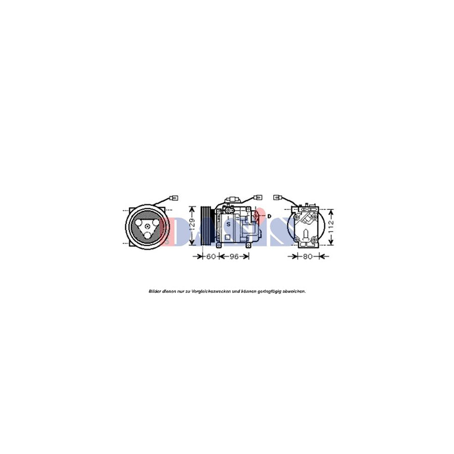 AKS Dasis 851438N Compressor, Air Conditioning