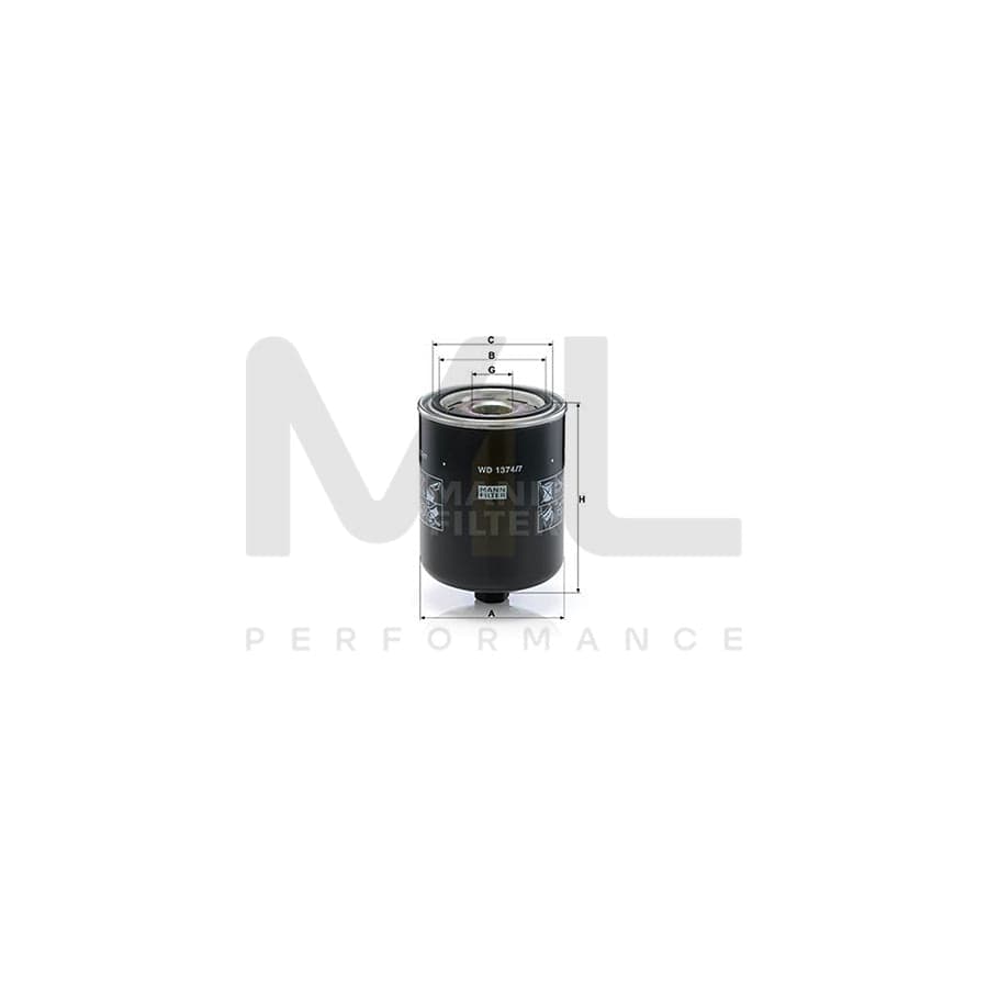MANN-FILTER WD 1374/7 Oil Filter Spin-on Filter