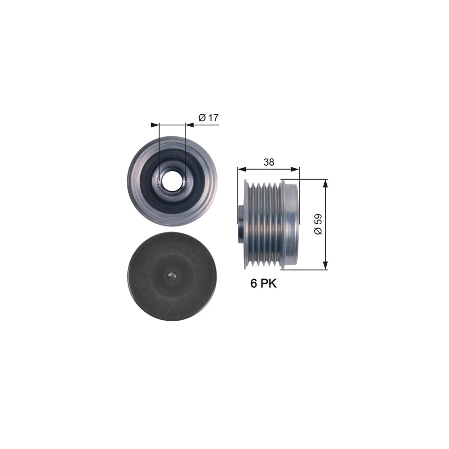 Gates OAP7130 Alternator Freewheel Clutch