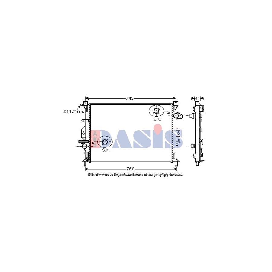 AKS Dasis 092047N Engine Radiator for Ford Mondeo