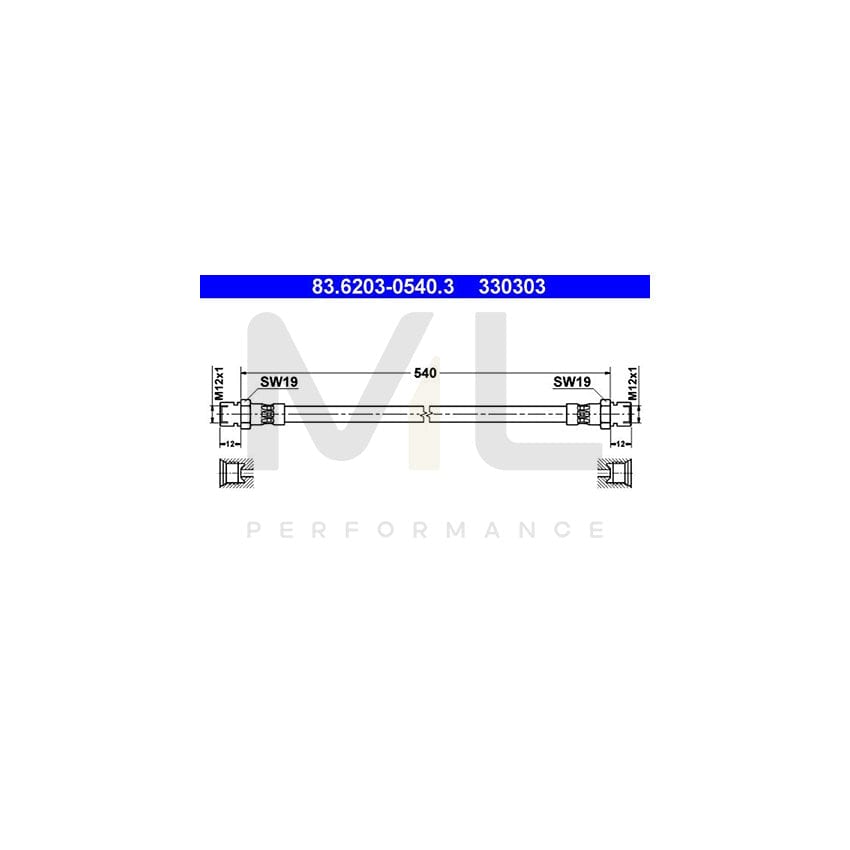 ATE 83.6203-0540.3 Brake Hose