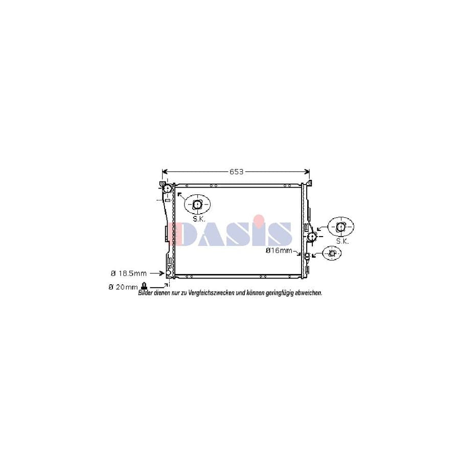 AKS Dasis 050024N Engine Radiator for BMW X3 (E83)