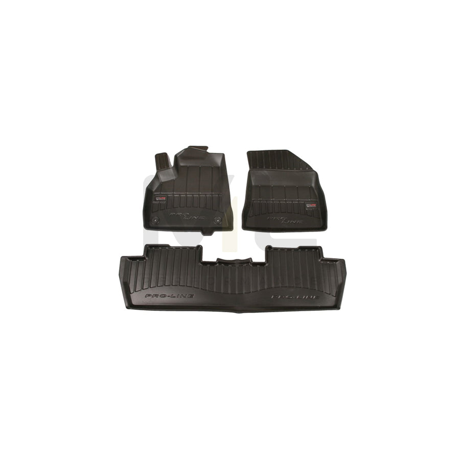 FROGUM 3D408722 Floor mat set for PEUGEOT 5008 I (0U_, 0E_) Elastomer, Front and Rear, Quantity: 4, Black