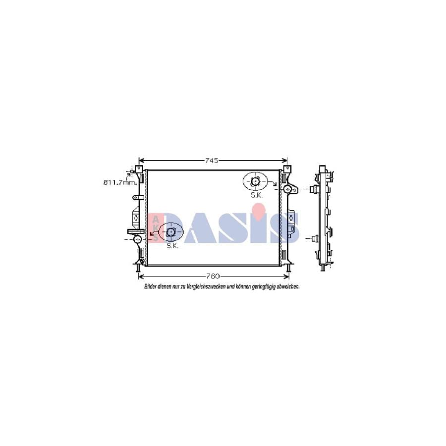 AKS Dasis 092046N Engine Radiator for Ford Mondeo