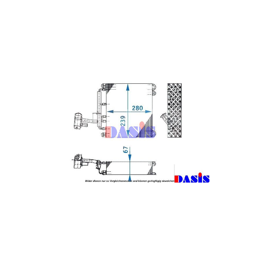 AKS Dasis 820192N Air Conditioning Evaporator for Renault Laguna
