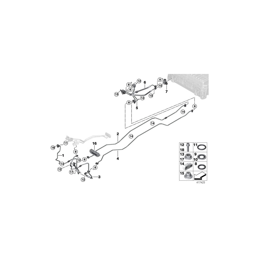 Genuine BMW 64509268482 F15 Double Pipe 2 (Inc. X5 40eX) | ML Performance US Car Parts