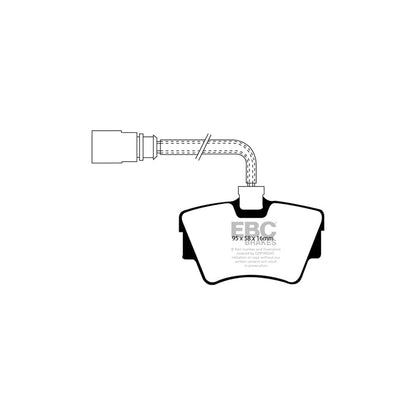 EBC PD01KR766 VW Greenstuff Rear Brake Pad & Plain Disc Kit - Girling/TRW Caliper (Inc. Caravelle & Transporter) 2 | ML Performance US Car Parts