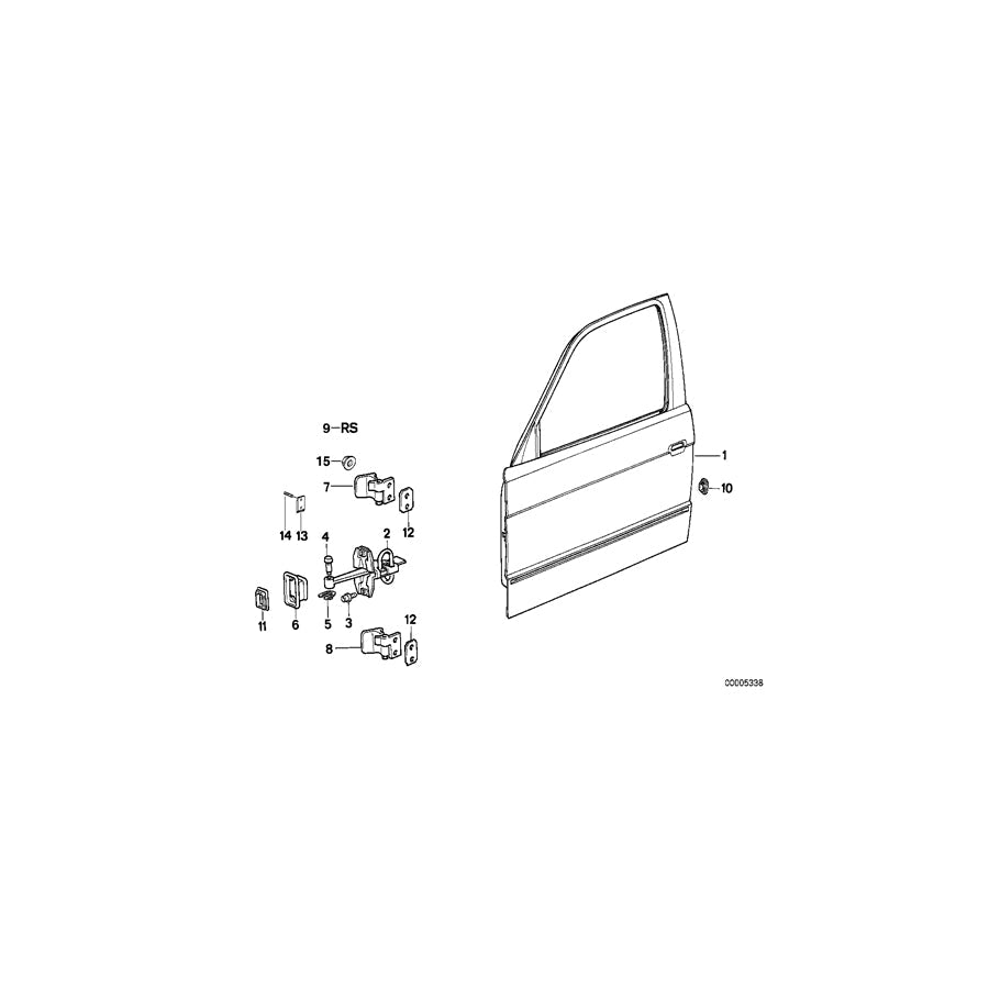 Genuine BMW 51211938275 E34 E32 Door Brake Gasket (Inc. 525ix, 740i & 518g) | ML Performance US Car Parts