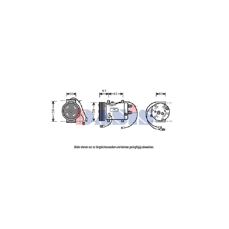 AKS Dasis 850337N Compressor, Air Conditioning for Audi A8 D2 (4D2, 4D8)