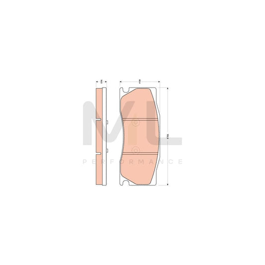 TRW Gdb1850 Brake Pad Set For Jaguar Xk Not Prepared For Wear Indicator | ML Performance Car Parts