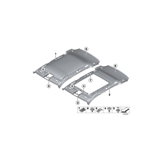 Genuine BMW 51447845190 F25 Headlining Panoramic Roof ANTHRAZIT (Inc. X3) | ML Performance US Car Parts