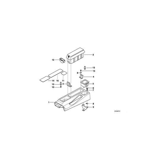 Genuine BMW 65148189338 E36 Rear Bracket (Inc. 316i 1.9, 316g & 323ti) | ML Performance US Car Parts