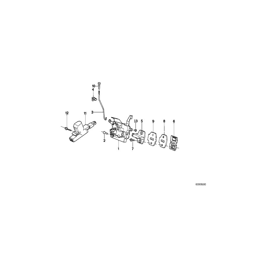 Genuine BMW 51211908721 E32 Door Lock Front Left (Inc. 735iL, 735i & 750i) | ML Performance US Car Parts