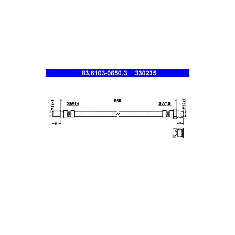 ATE 83.6103-0650.3 Brake Hose