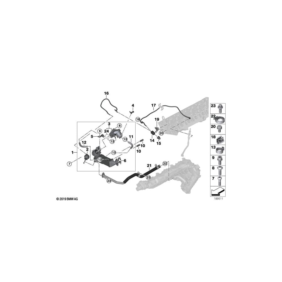 Genuine BMW 11748506886 F07 E92 Vacuum Hose With Anti-Scuffing (Inc. 535dX, 330d & 330xd) | ML Performance UK Car Parts