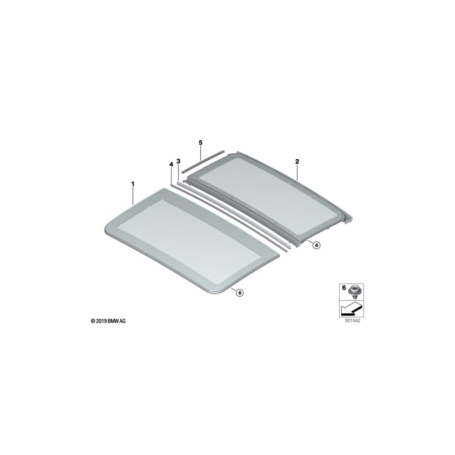 Genuine BMW 54109466549 F44 Glass Cover, Front (Inc. 218i, 228iX & M235iX) | ML Performance US Car Parts
