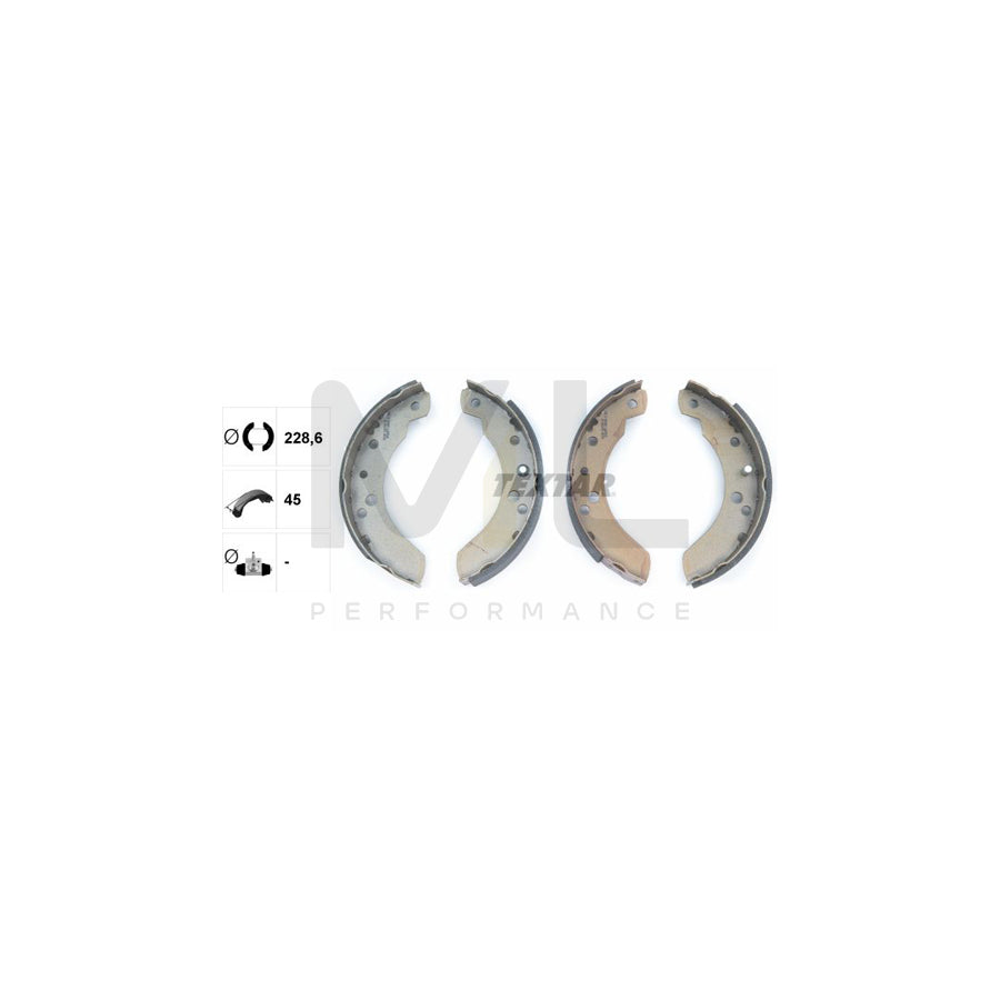 TEXTAR 91037500 Brake Shoe Set without handbrake lever | ML Performance Car Parts