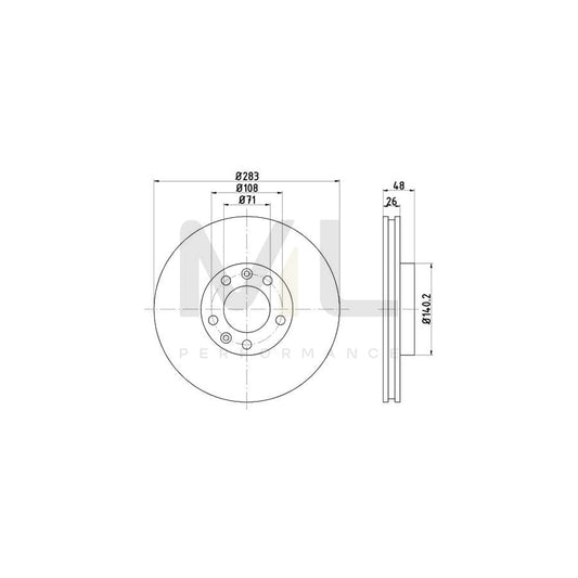 TEXTAR 92064500 Brake Disc Externally Vented, without wheel hub, without wheel studs | ML Performance Car Parts