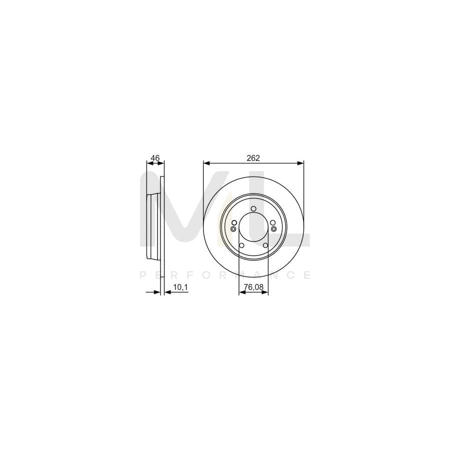 BOSCH 0 986 479 A16 Brake Disc Solid, Oiled | ML Performance Car Parts