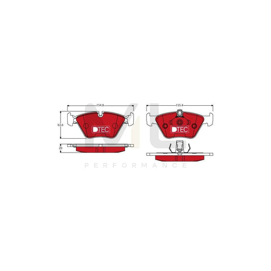 TRW Dtec Cotec Gdb1404Dte Brake Pad Set Prepared For Wear Indicator | ML Performance Car Parts