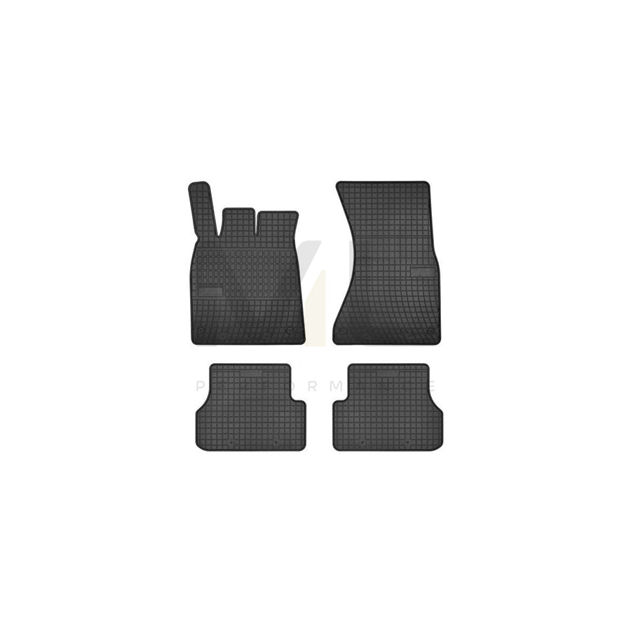 FROGUM Tailored 0730 Floor mat set Elastomer, Front and Rear, Quantity: 4, Black, (LHD)