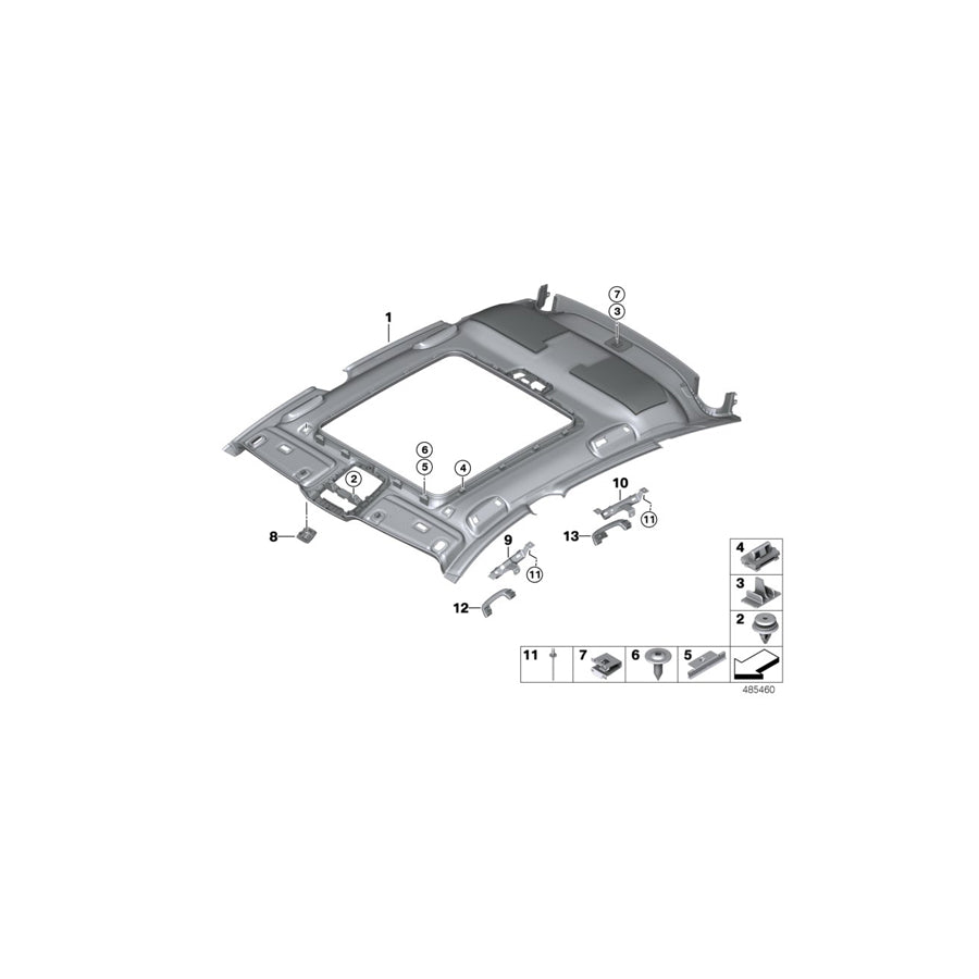 Genuine BMW 51447469497 G32 Headlining CANBERRABEIGE (Inc. 640dX, 630dX & 620dX) | ML Performance US Car Parts
