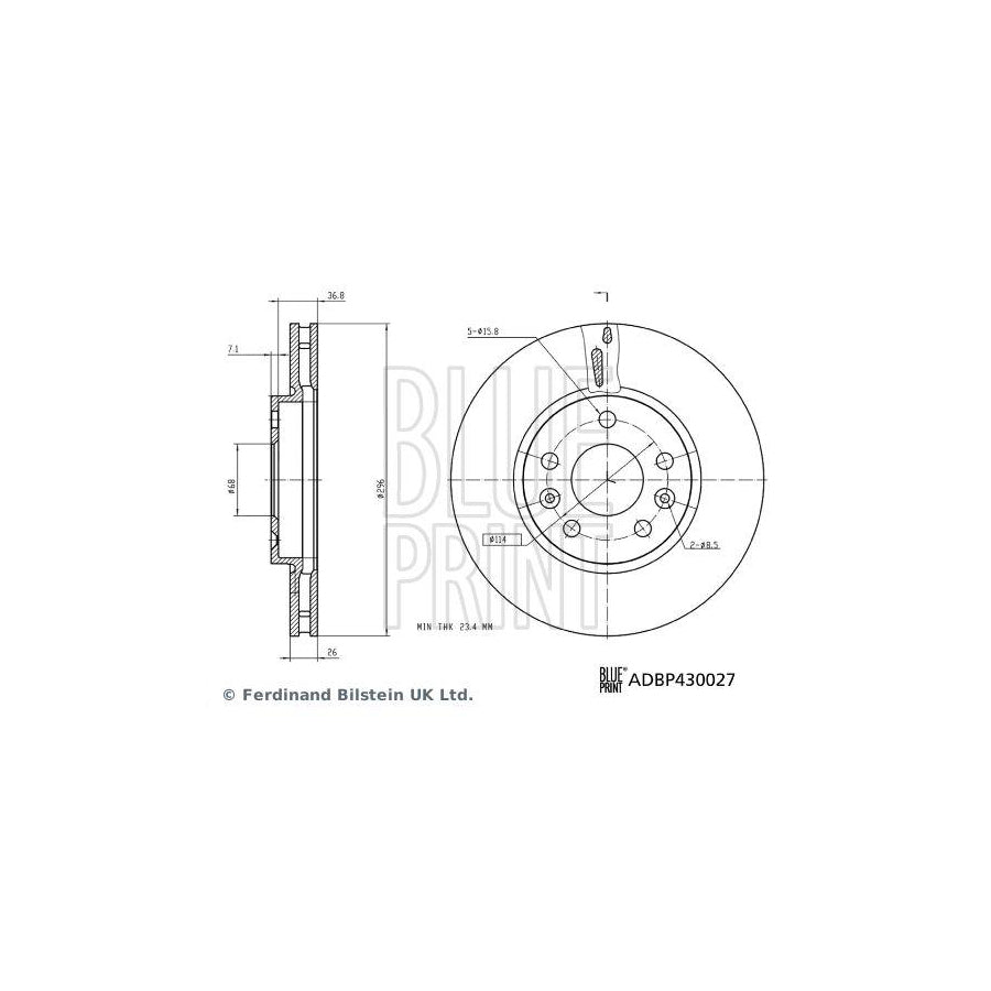 Blue Print Adbp430027 Brake Disc