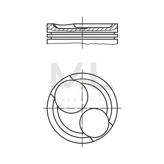 MAHLE ORIGINAL 011 26 12 Piston 76,00 mm, without cooling duct | ML Performance Car Parts