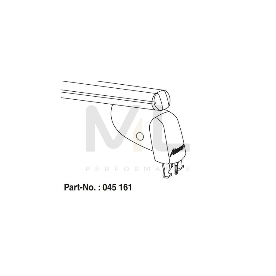 Atera Signo 045161 Roof bars for MitsubishiLANCER for cars without rails, 110 cm, 80 kg, Aluminium