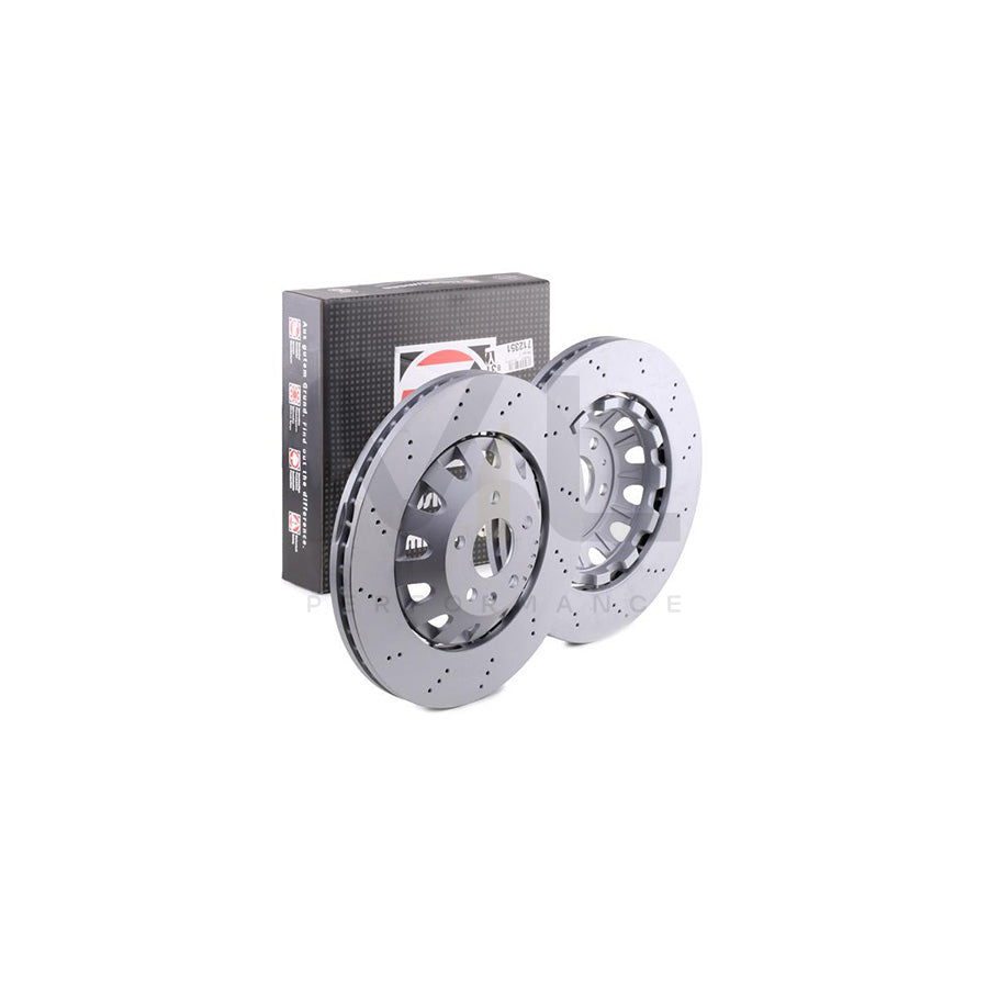 ZIMMERMANN FORMULA Z COAT Z 100.3368.70 Brake Disc for AUDI A3 Sportback (8PA) Perforated, Two-piece brake disc, Vented, Coated, Alloyed / High-carbon  - 1 piece