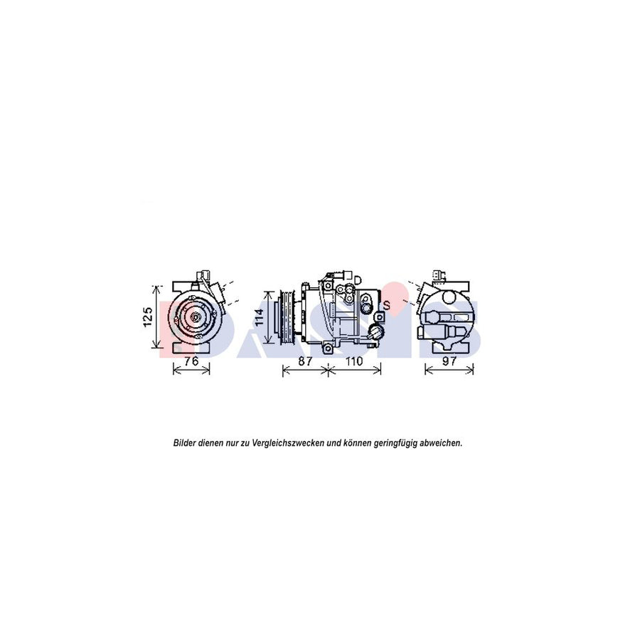 AKS Dasis 852573N Compressor, Air Conditioning for Hyundai I40 Estate (Vf)
