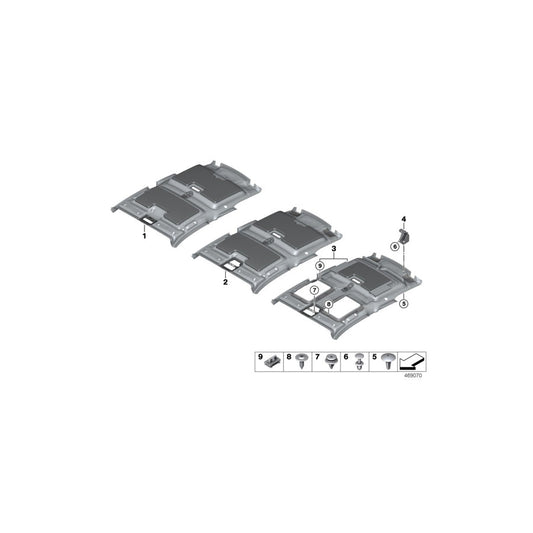 Genuine BMW 51447459861 Set Of Clamps Slide/Tilt Sunroof Frame (Inc. i3 94Ah, i3 120Ah Rex & i3 120Ah) | ML Performance US Car Parts