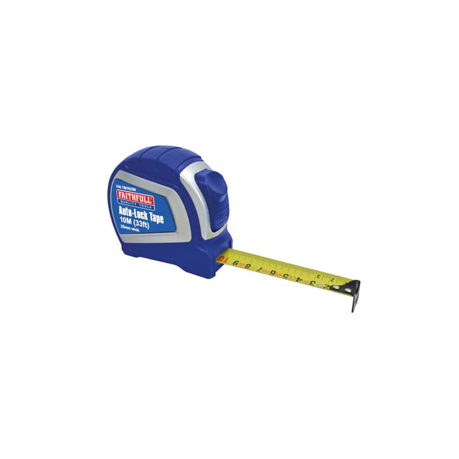 Faithfull FAITM1025N Auto-Lock Tape 10m/33ft (Width 25mm)