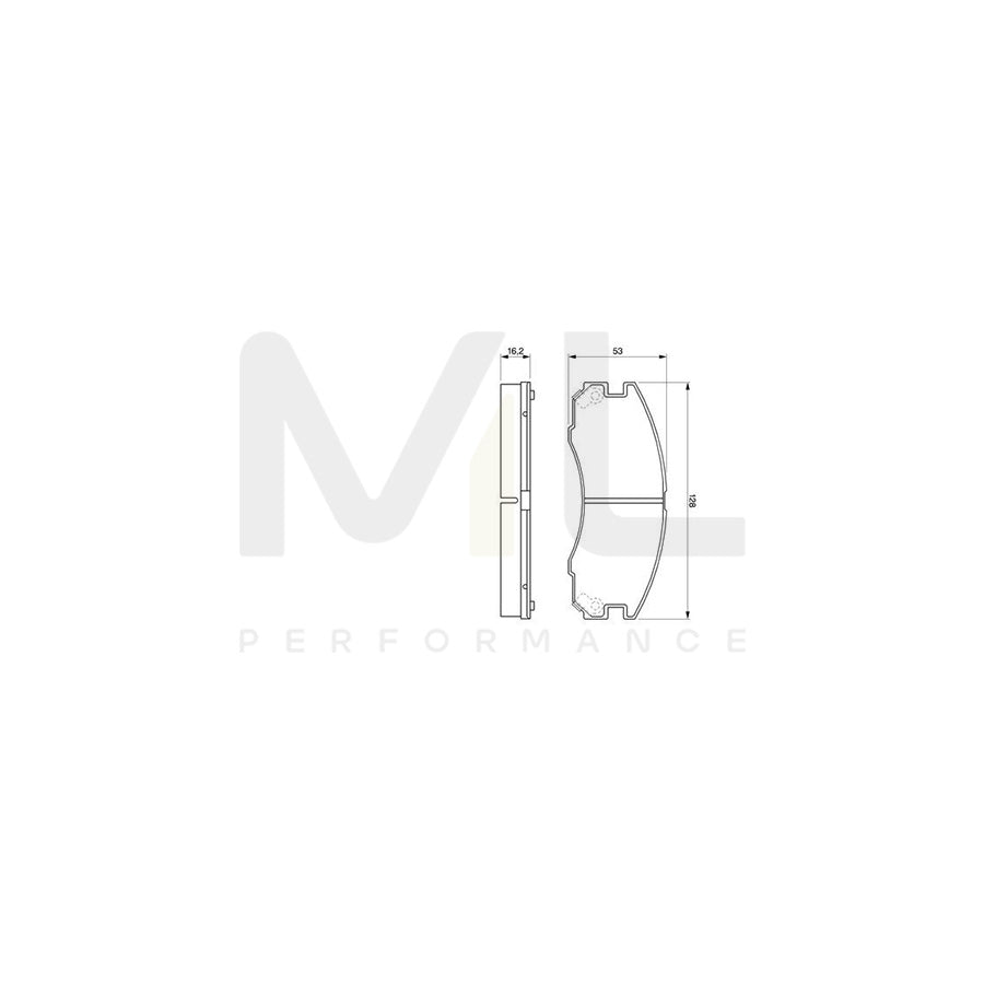 Bosch 0986424230 Brake Pad Set Incl. Wear Warning Contact, With Mounting Manual BP107 | ML Performance Car Parts