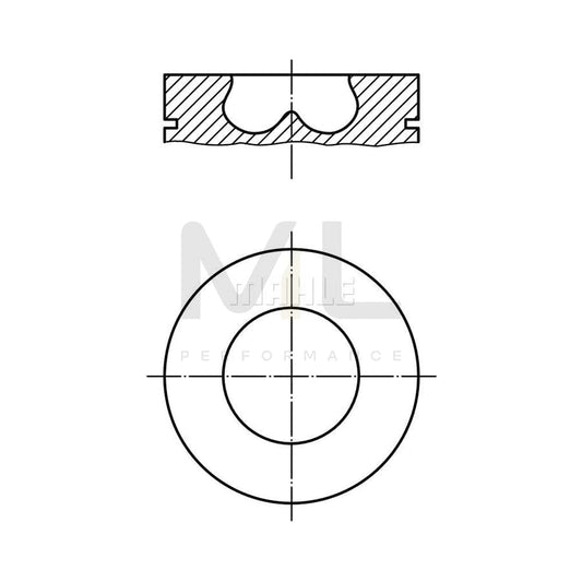 MAHLE ORIGINAL 010 26 01 Piston 104,4 mm, with piston ring carrier, without cooling duct | ML Performance Car Parts