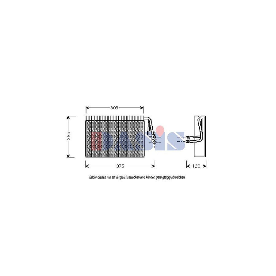 AKS Dasis 820202N Air Conditioning Evaporator Suitable for Mercedes-Benz S-Class