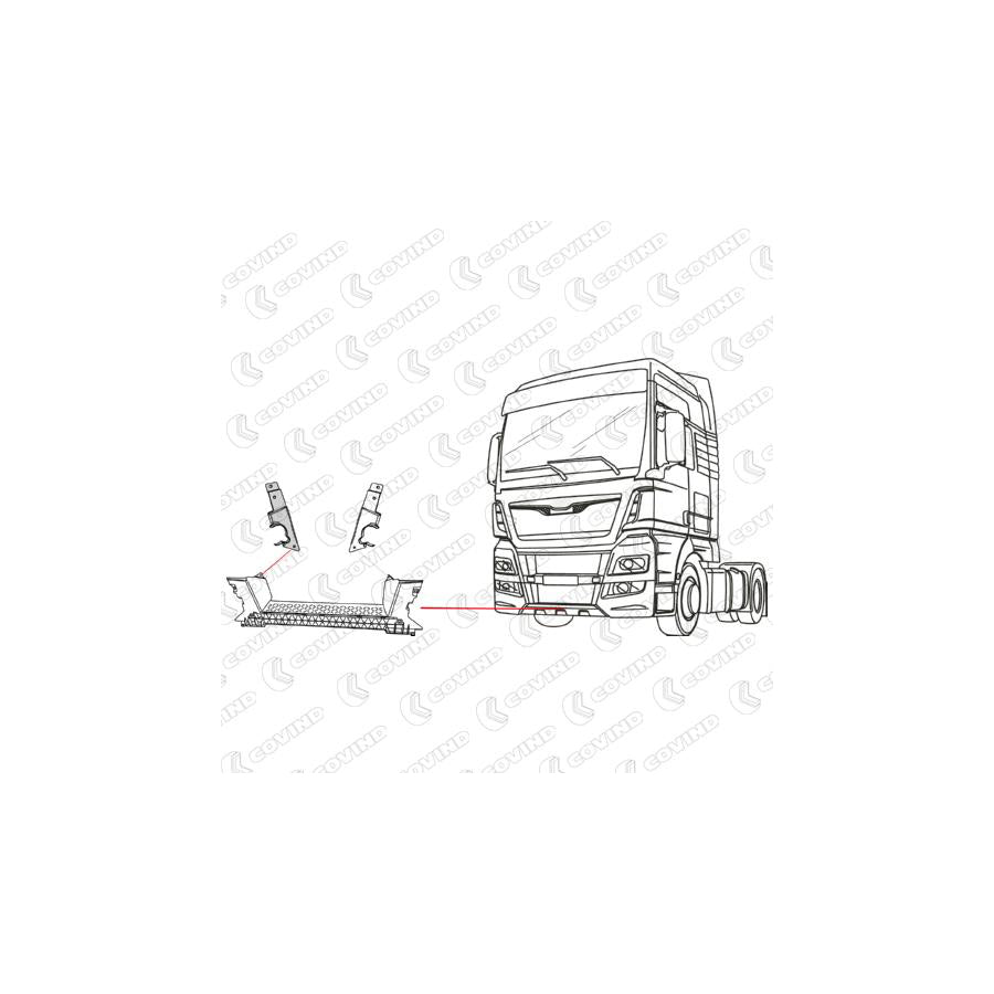 Covind Tx2/136 Mounting Bracket, Bumper