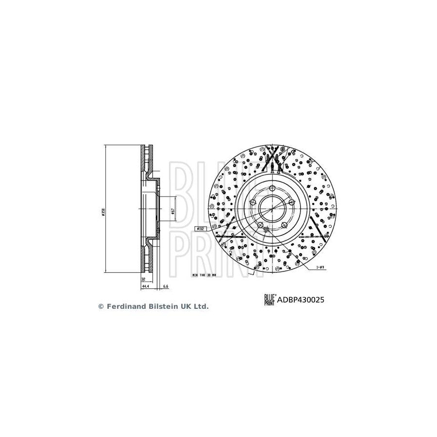 Blue Print Adbp430025 Brake Disc